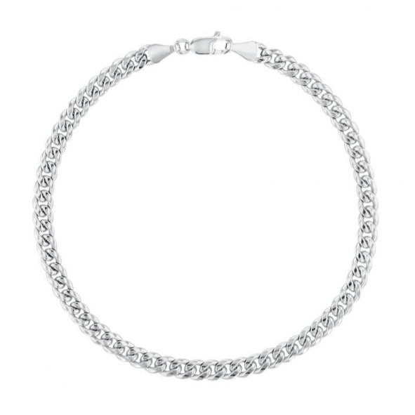 Sterling Silver 5 mm Cuban Curb Chain Bracelet
